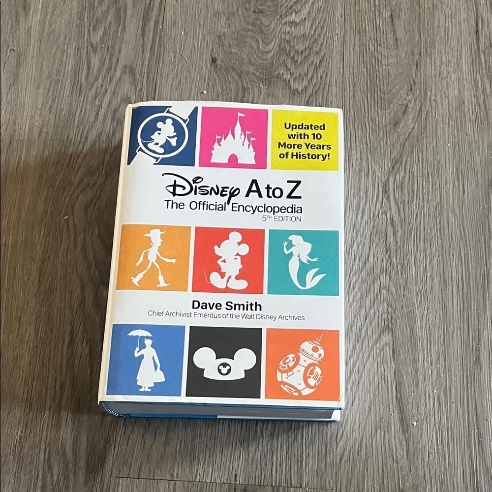 Disney A to Z Encyclopedia with Colorful Icons